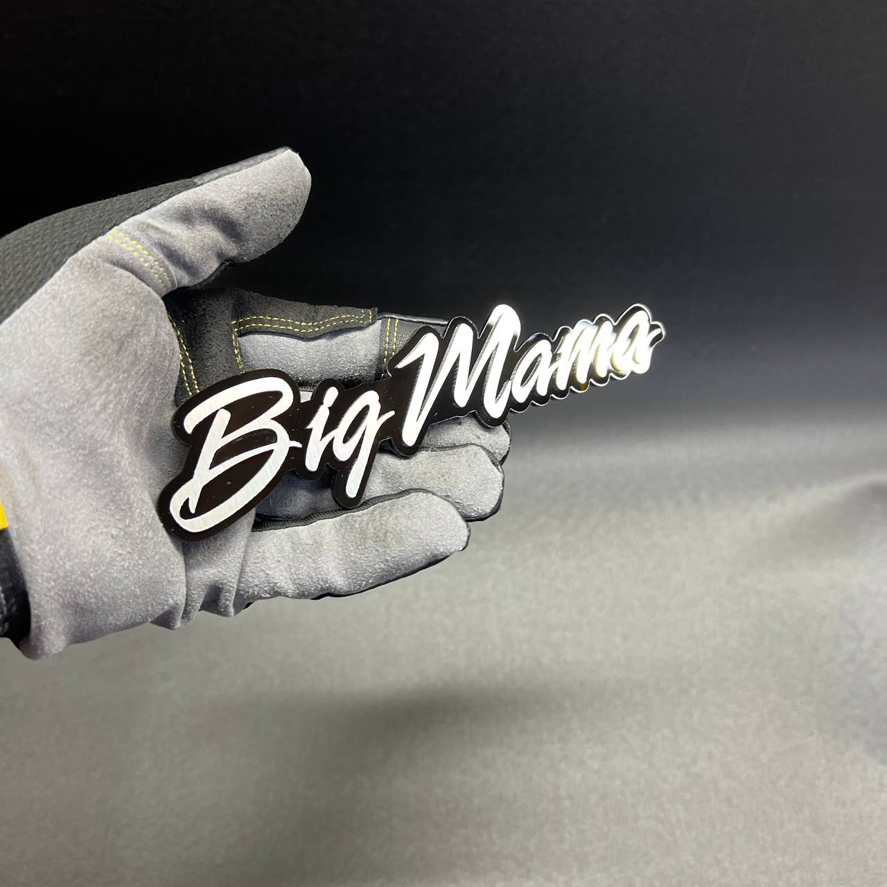 Big Mama custom nameplate style badge for car fender or tailgate install