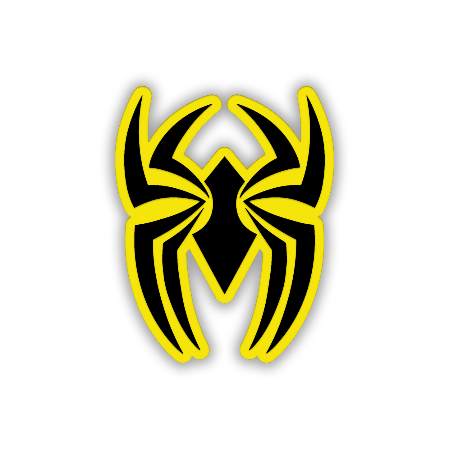 Black Widow exterior car badge with engraved spider emblem for automotive styling