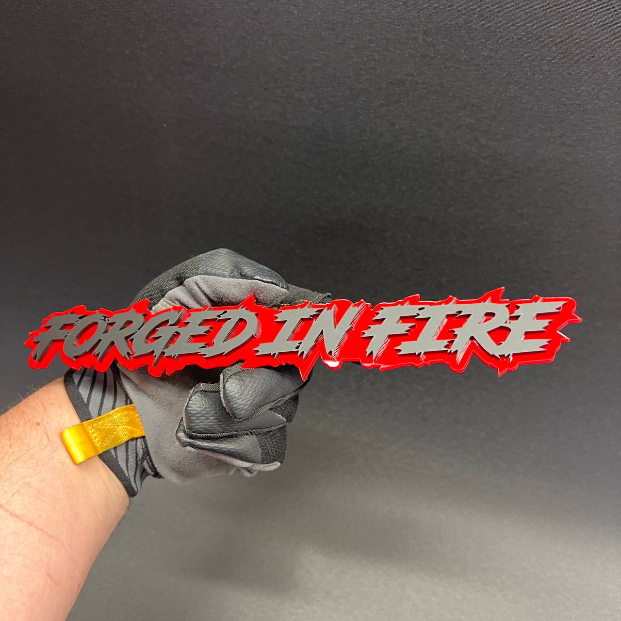 bold lightning style text badge for hood truck aggressive design