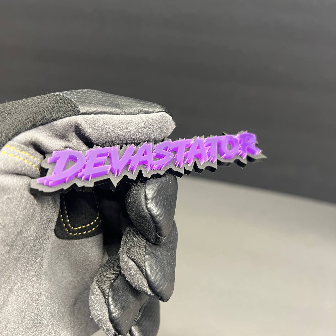 Devastator layered acrylic car badge emblem for muscle truck appearance