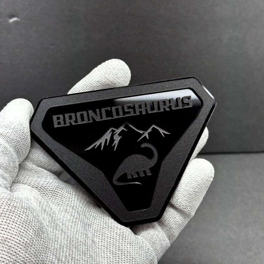 Dino Broncosaurus Badge Fits Ford Bronco Custom Car Emblem for Off-Road SUV