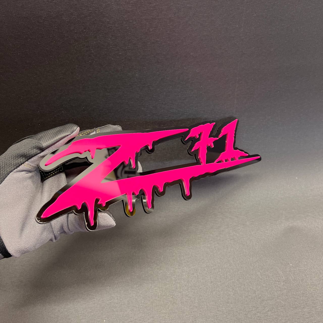 Custom Z71 Dripping truck badge made for exterior car styling and decoration