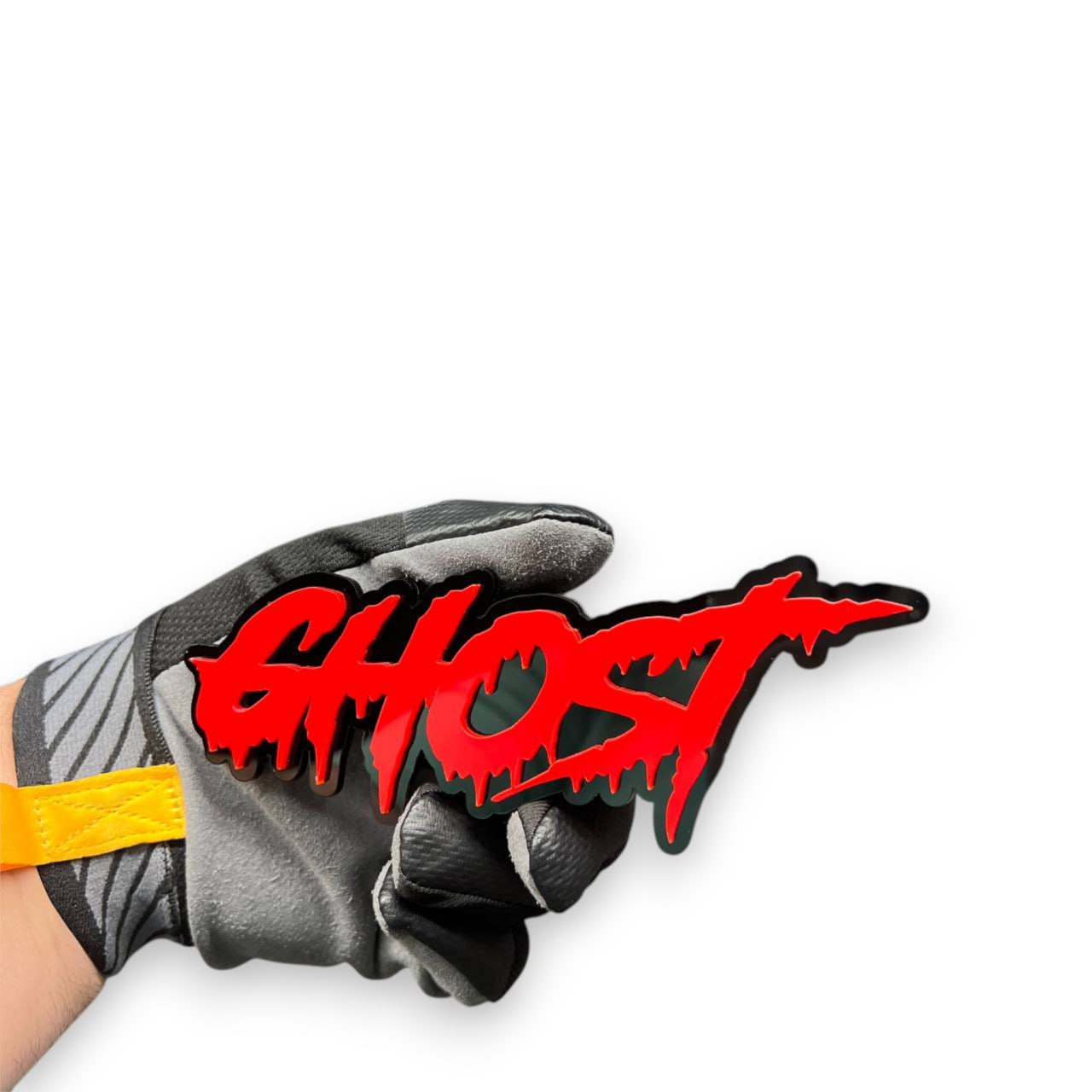 Layered acrylic Ghost emblem for Tacoma truck customization
