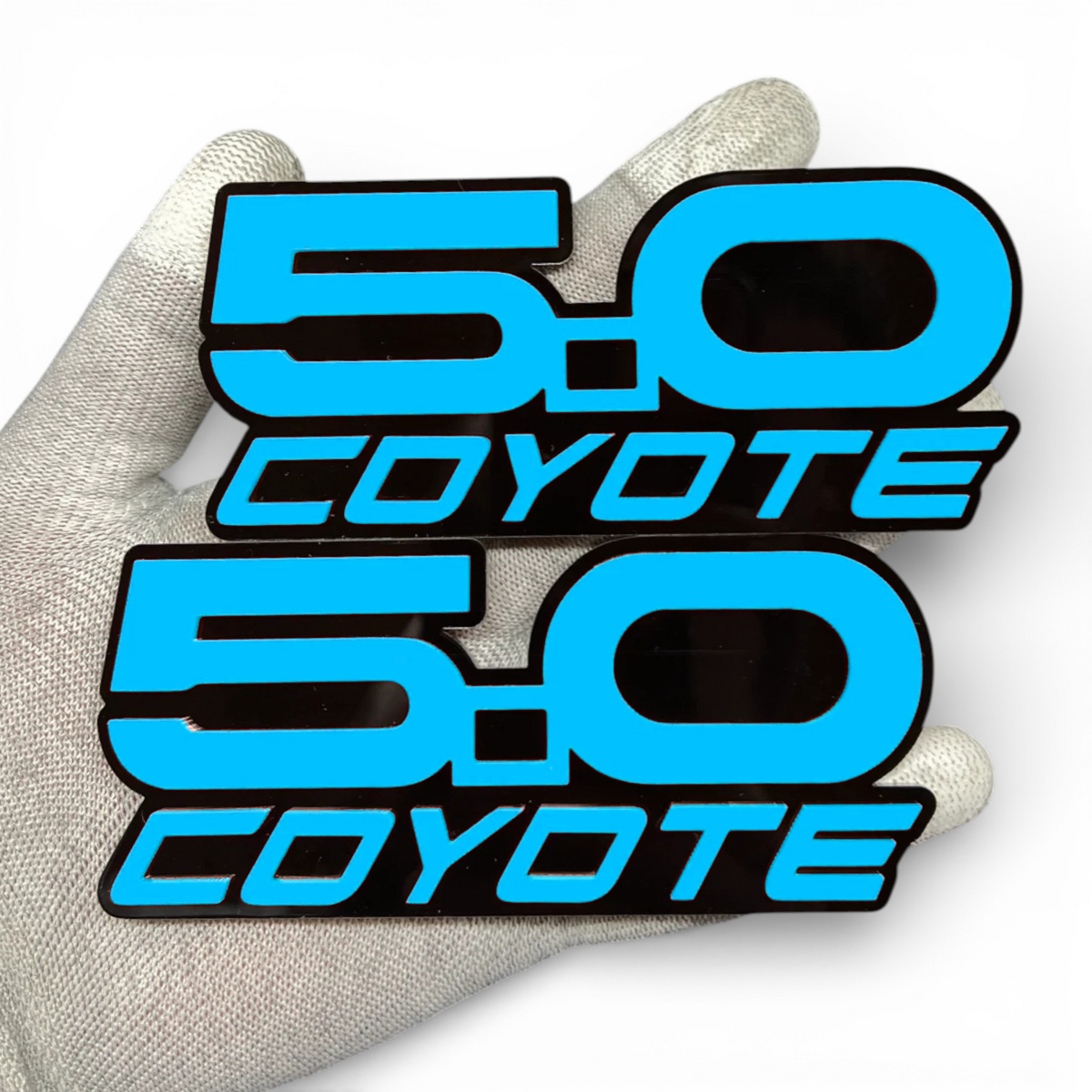 Mustang style 5.0 Coyote acrylic emblem