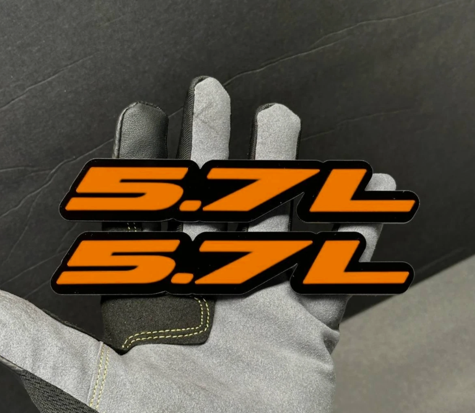 5.7L emblem on Dodge Charger Challenger muscle car