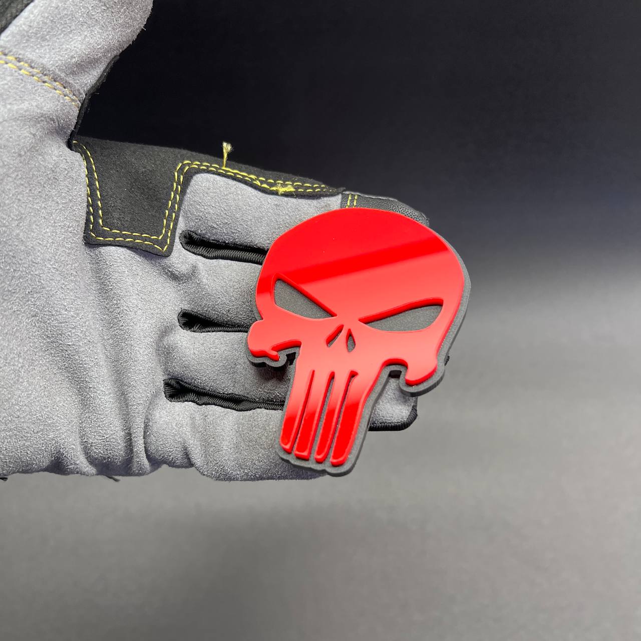 Tactical skull car emblem designed for custom exterior badge upgrade