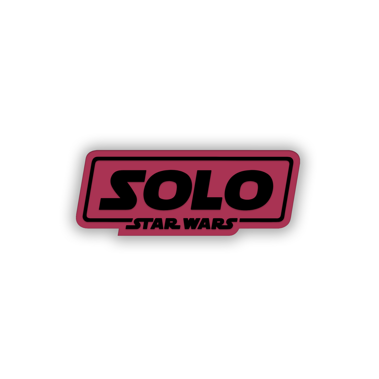 Brushed silver Solo vehicle badge for car or truck exterior