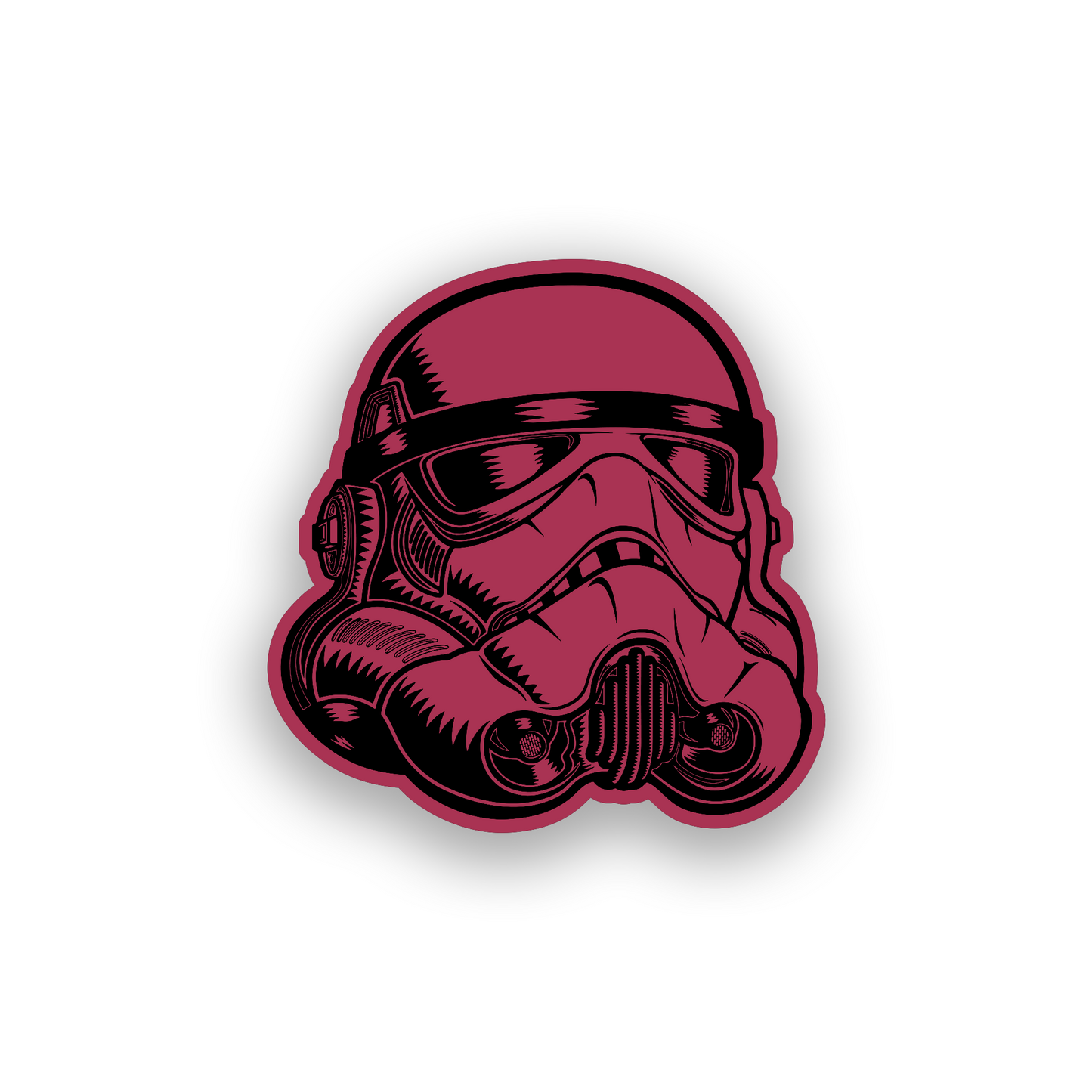 Engraved space trooper automotive badge designed for cars and trucks