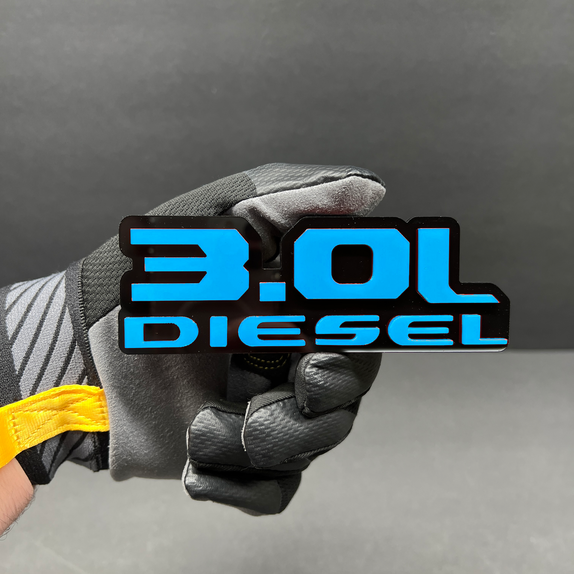 3.0L badge for truck and SUV gloss black red