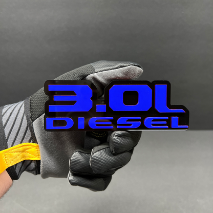 3.0L diesel badge on Jeep Wrangler Ford Bronco