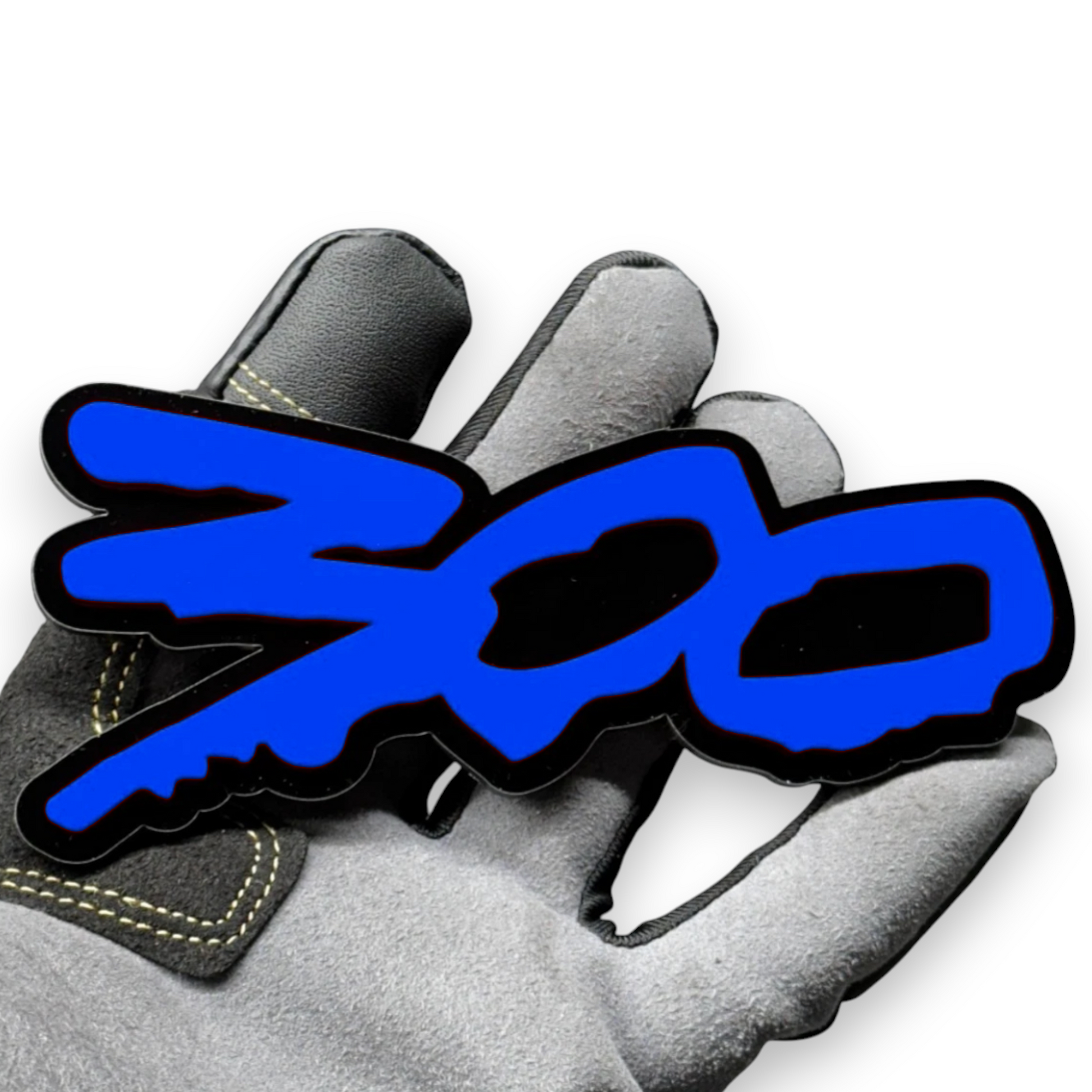 300 number logo custom color car badge