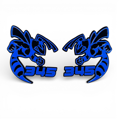 345 Bee style badge emblem for Dodge Charger, Challenger, RAM, Jeep, and custom vehicle builds