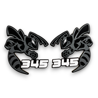 345 HEMI acrylic badge for Dodge Durango, Charger, Challenger, and muscle car accessories