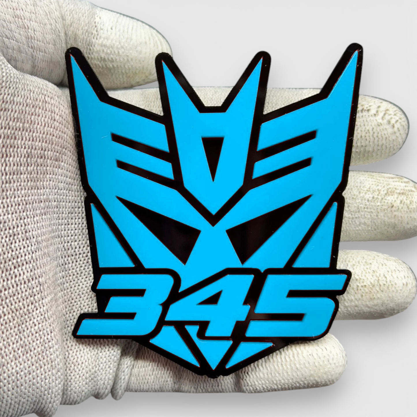 Decepticon 345 acrylic badge for car truck or SUV grille or fender
