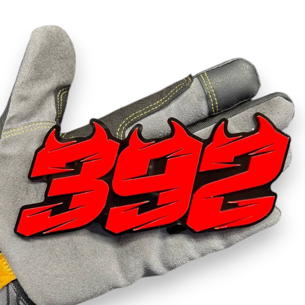 392 emblem on Chevy Silverado tailgate badge