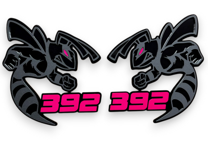 392 Bee style badge emblem for Dodge Charger, Challenger, RAM, Jeep, and custom vehicle builds