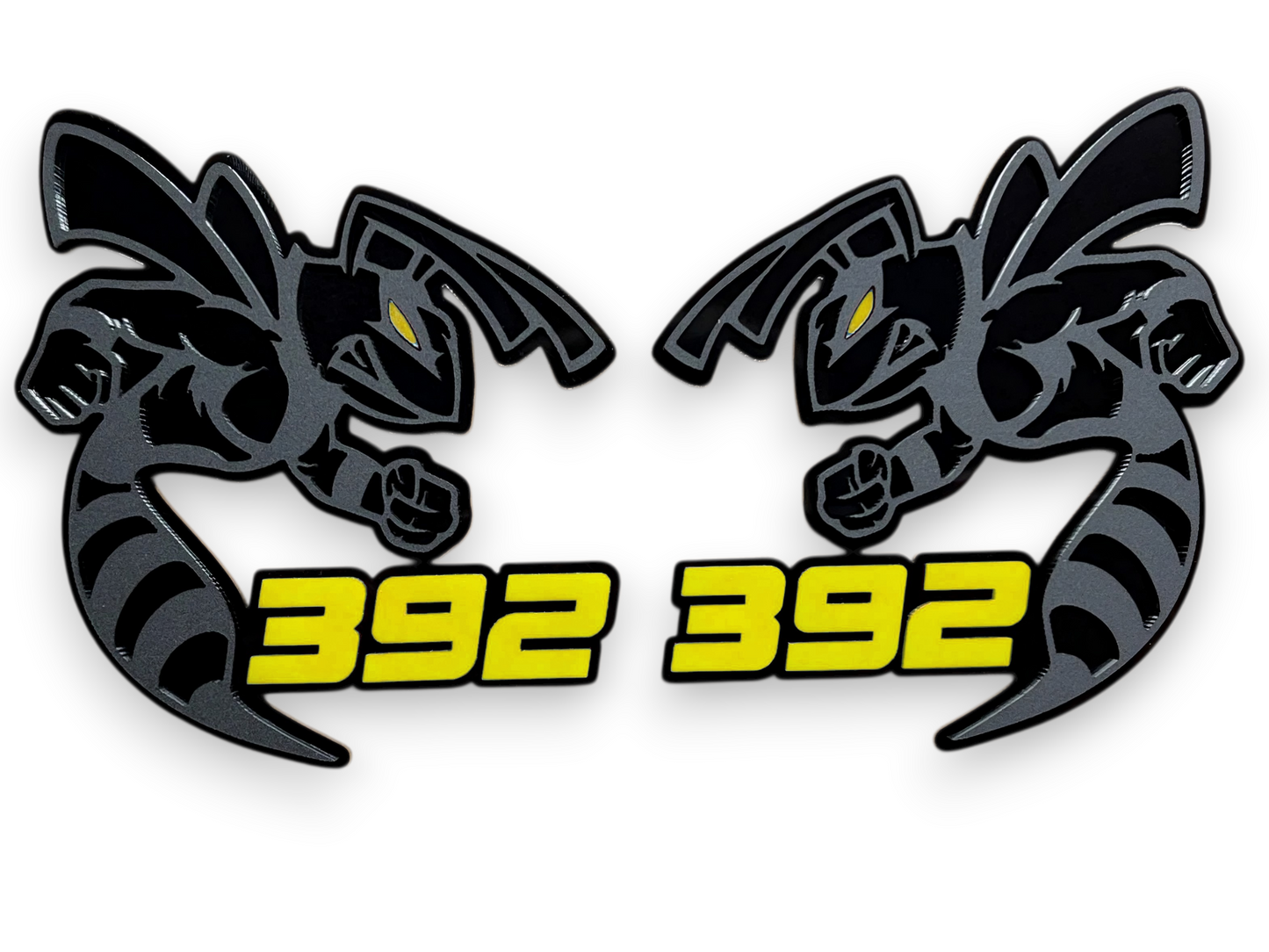 392 Scat Pack style bee badge in layered acrylic for Dodge Charger muscle car exterior trim