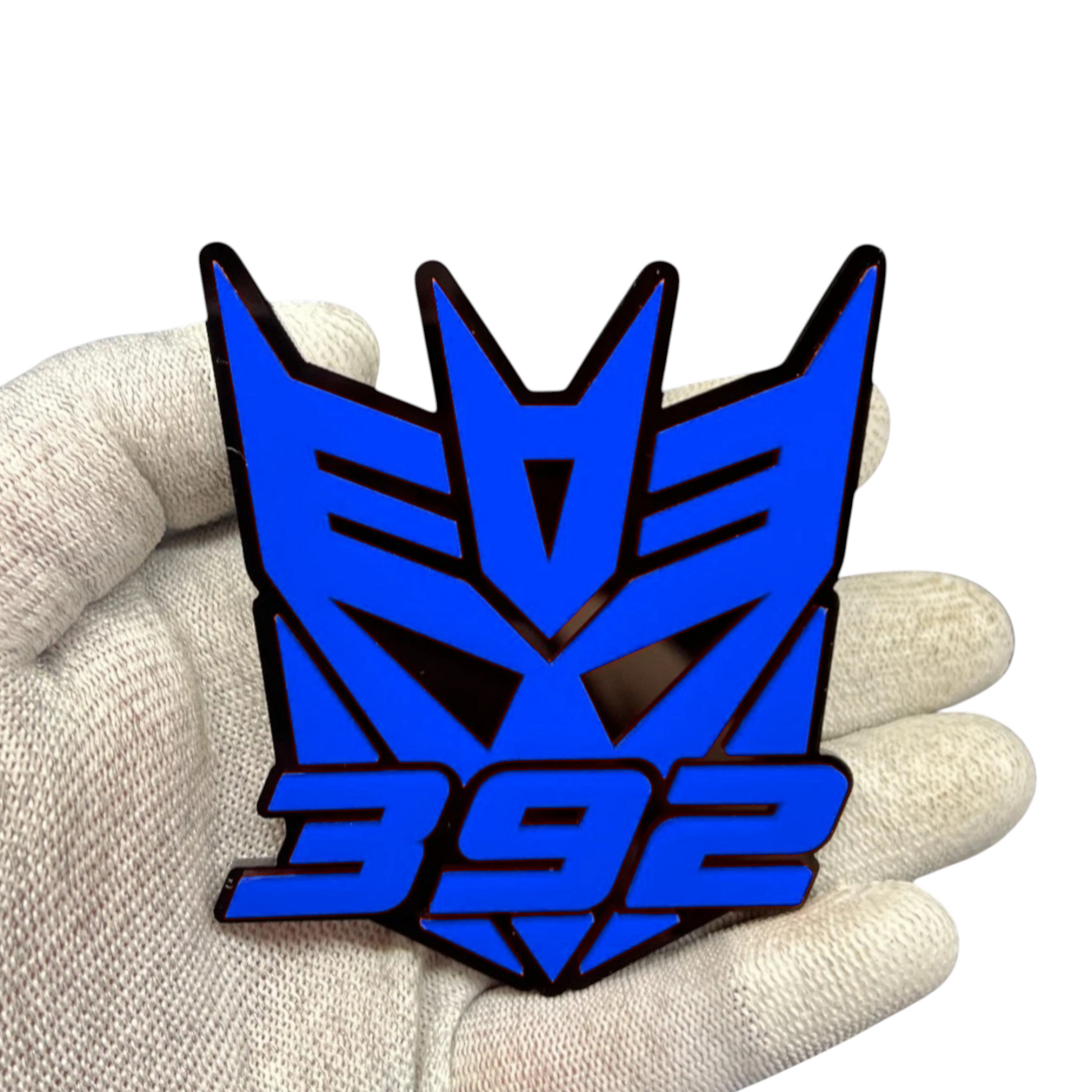 Transformer head 392 badge for Jeep Grand Cherokee SRT, custom aggressive acrylic grille emblem