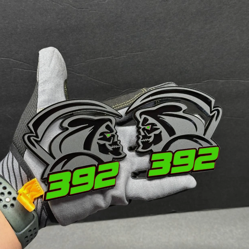 Reaper 392 emblem on Chevy Silverado tailgate