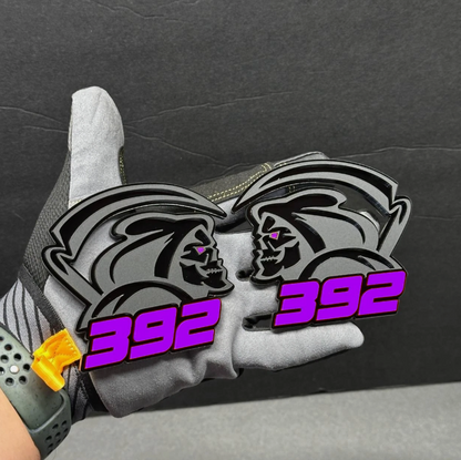 Grim Reaper 392 fender badge pair for trucks cars SUVs and custom builds