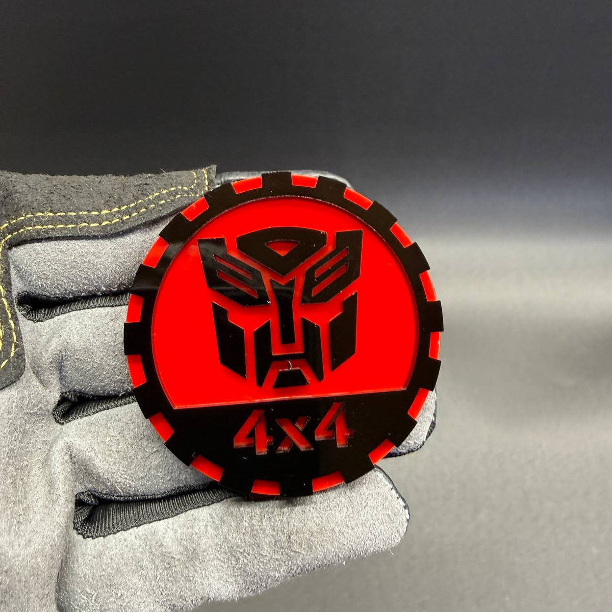 Autobot Rated 4x4 car badge emblem fits Jeep Wrangler off-road fender