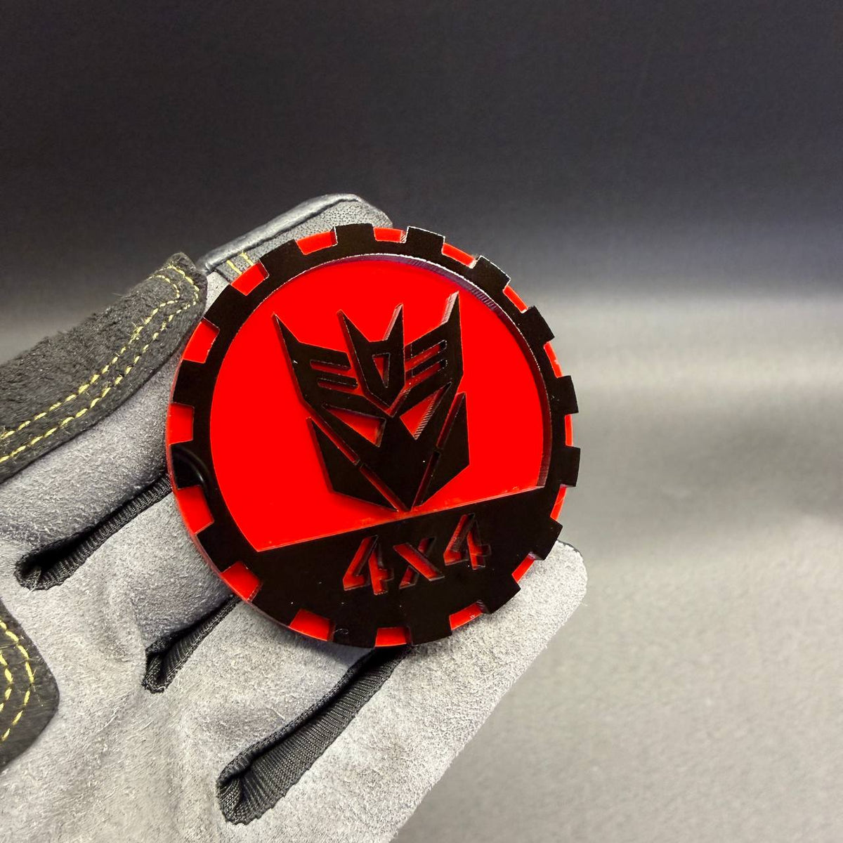 Decepticon Rated badge fits Jeep Wrangler 4x4 custom car fender emblem