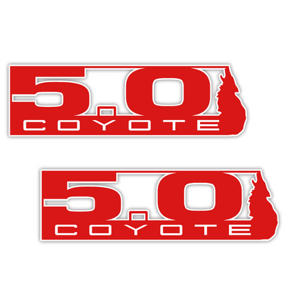 Custom Coyote 5.0 badge for car fender and exterior decoration