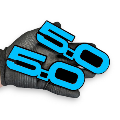 performance 5.0 emblem on chevy silverado truck side panel