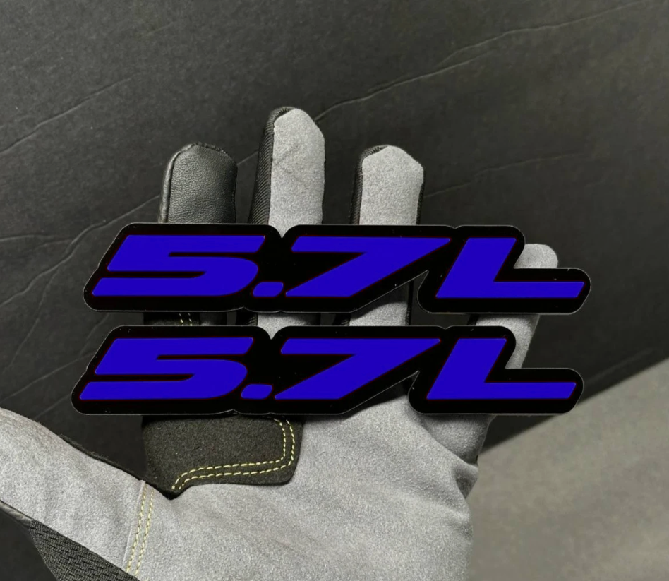 custom 5.7L badge on Nissan Titan SUV exterior mod