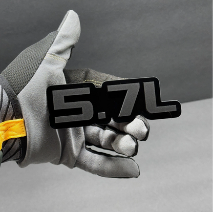 5.7L engine car badge emblem for Dodge Ram trucks and V8 vehicle fender customization
