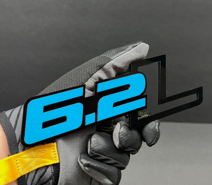 6.2L engine emblem on RAM 1500 truck