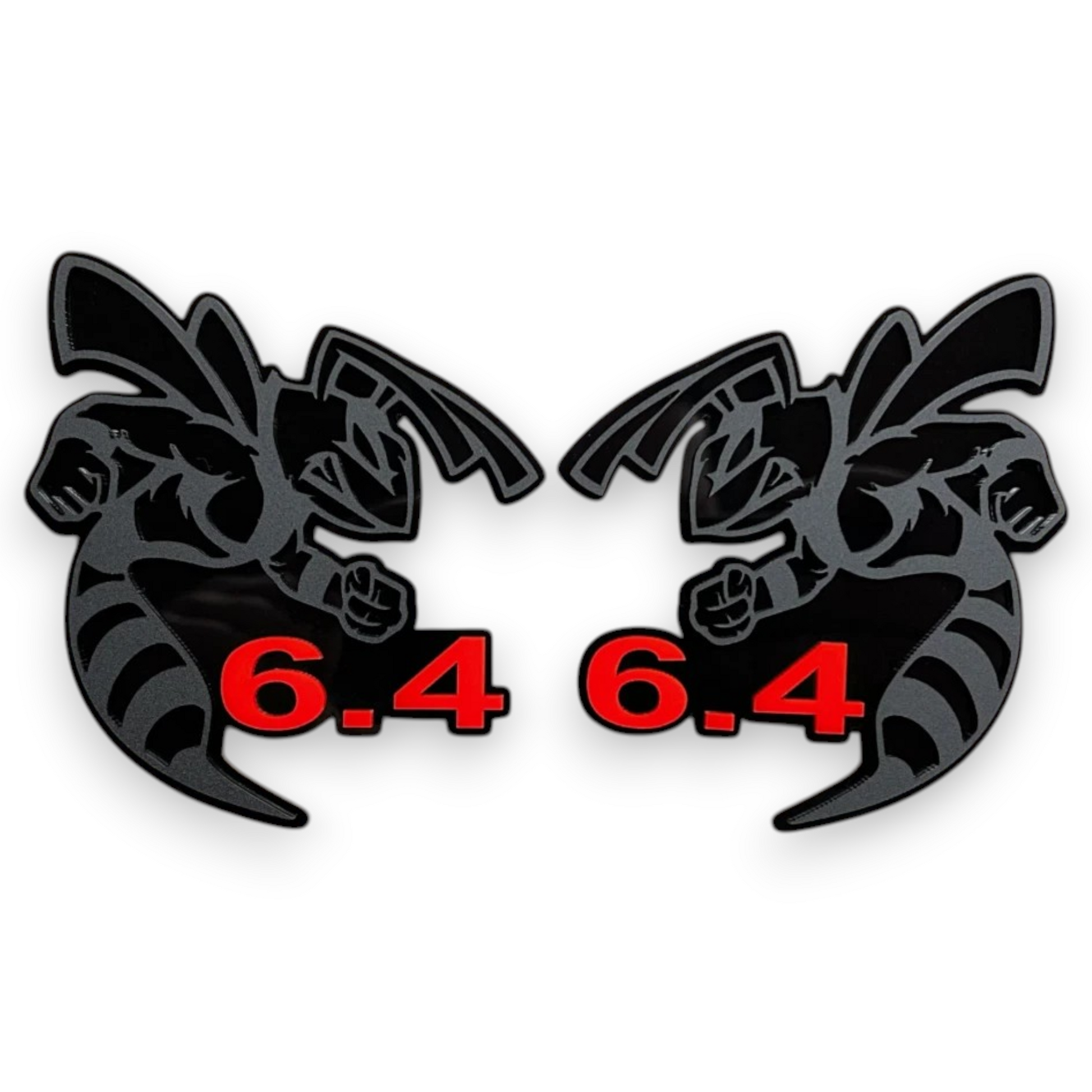6.4 Bee emblem matte black layered acrylic badge for Dodge Charger and Challenger styling