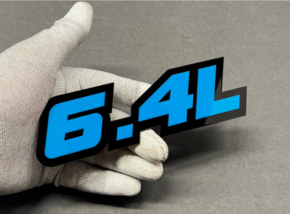 6.4L engine emblem for Dodge Charger Challenger Durango and performance vehicles