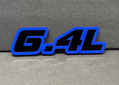 Red and black 6.4L V8 car badge for Dodge Ram Jeep Chrysler exterior fender emblem