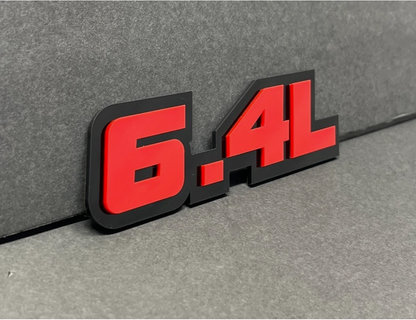 6.4L V8 car and truck exterior badge for Ram Jeep Dodge Chrysler fender application
