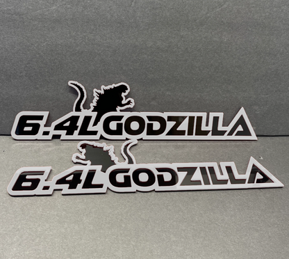 .4L fender badge with dinosaur design for trucks