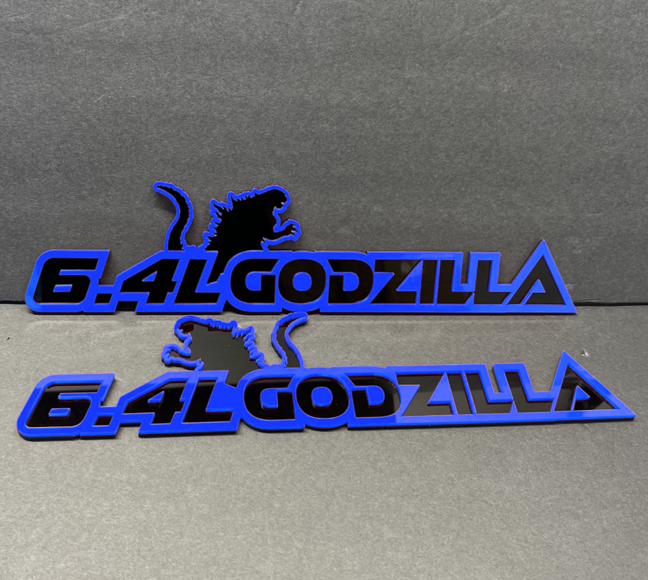 Godzilla tailgate emblem for 6.4L truck styling