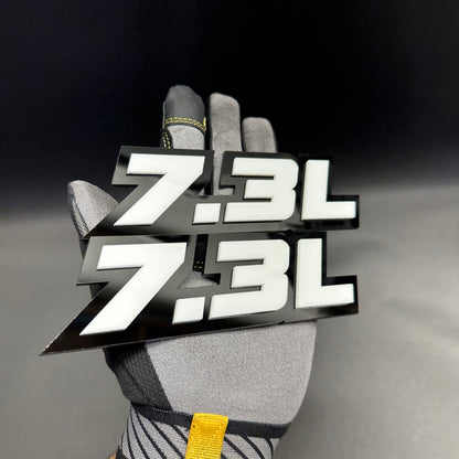 7.3L engine badge custom truck emblem for Chevy Silverado and GMC Sierra