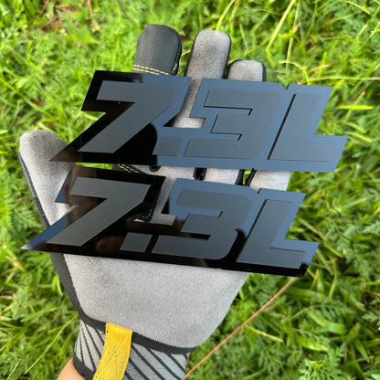 7.3L engine size badge automotive emblem for Ford F-150 and F-250 trucks