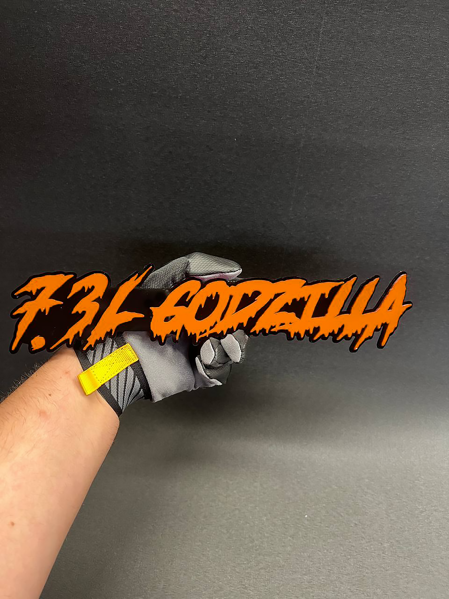 7.3L Godzilla dripping text car badge for Ford F250 F350 truck styling