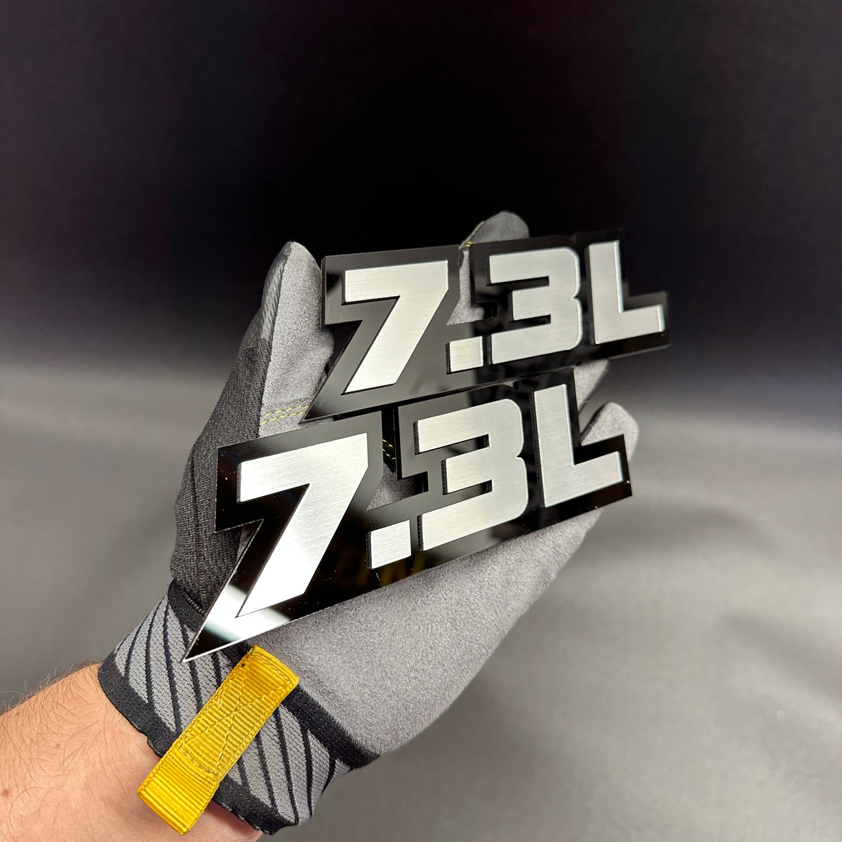 7.3L engine emblem fender badge for Ford F-250 and F-350 pickup trucks