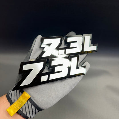 7.3L custom truck badge engine emblem for Ford Chevy GMC and Ram pickups