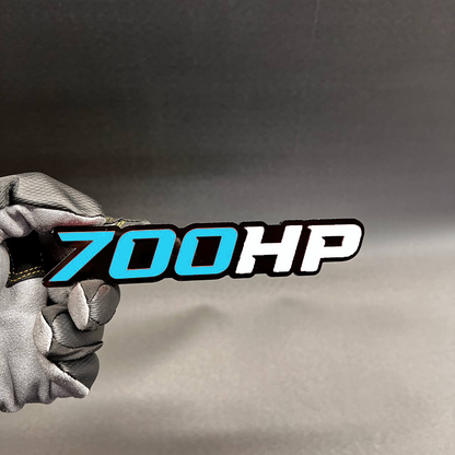 700HP custom car exterior badge for performance vehicles and trucks