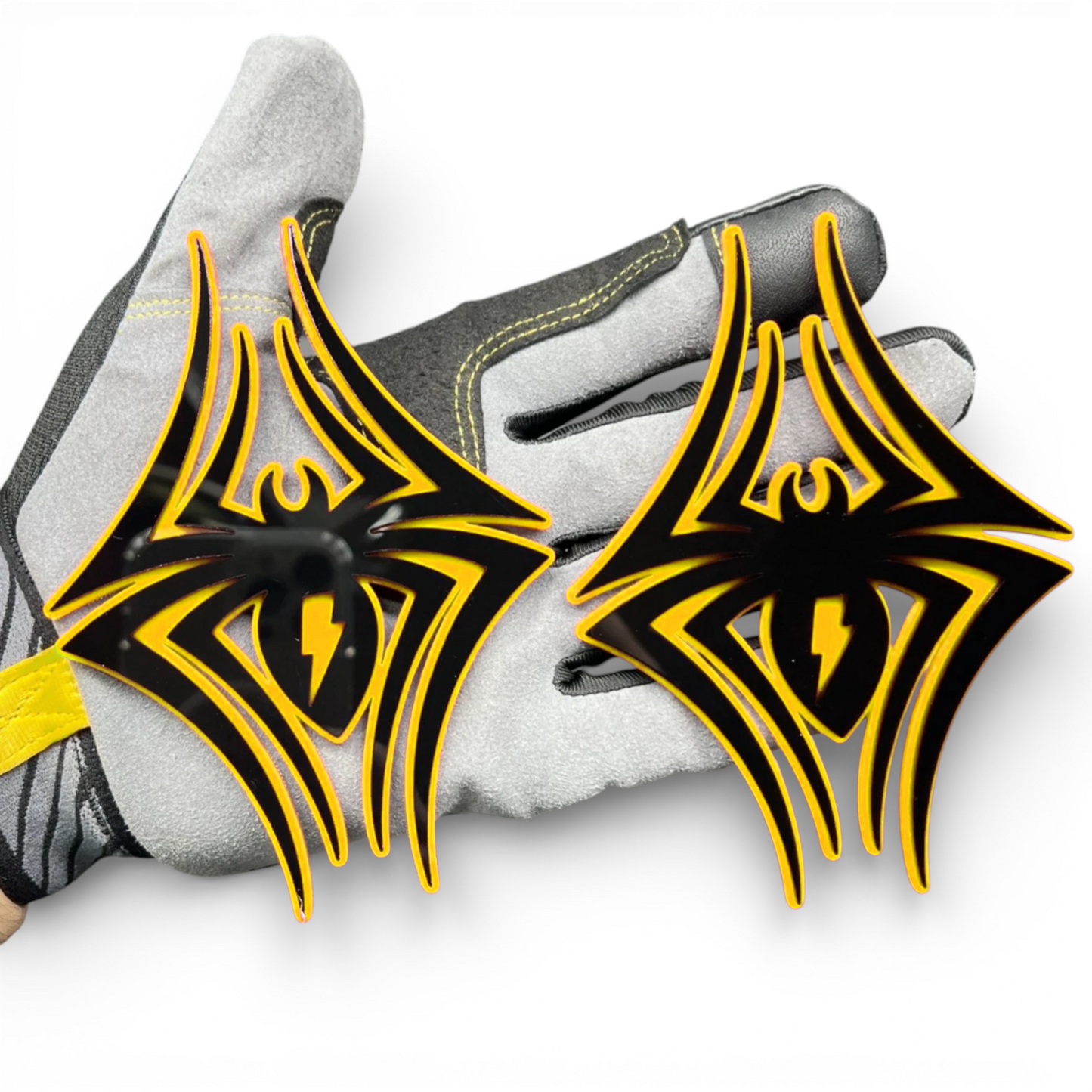 Black Widow Spider Car 3D Emblem Acrylic Fender Badge Unique Racing Auto Pack of 2