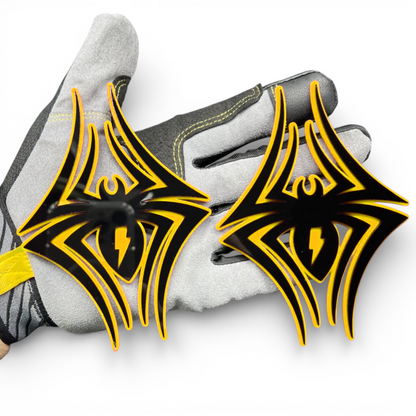 Black Widow Spider Car 3D Emblem Acrylic Fender Badge Unique Racing Auto Pack of 2