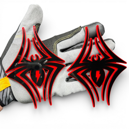 Black Widow Spider Car 3D Emblem Acrylic Fender Badge Unique Racing Auto Pack of 2