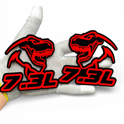 7.3L Godzilla dinosaur badge for Ford truck grille or fender