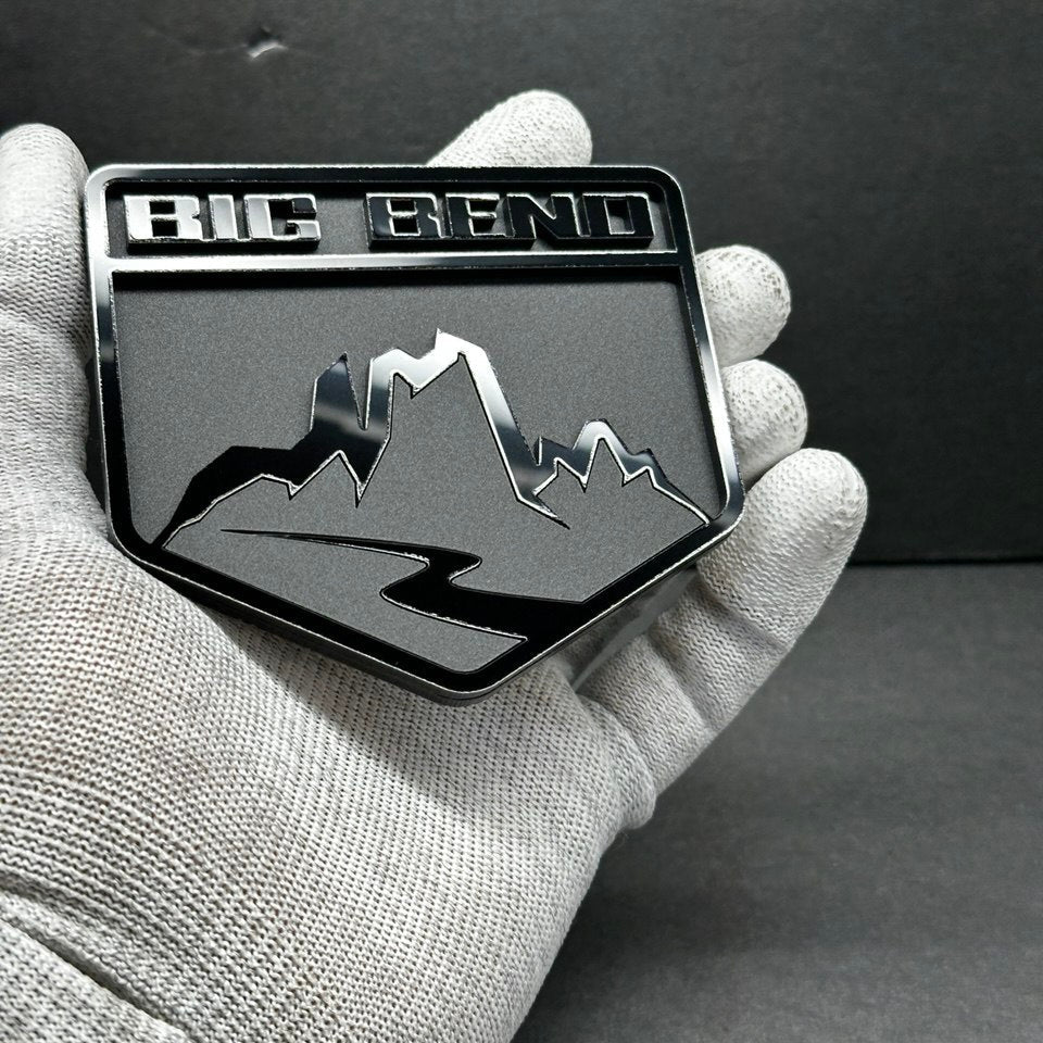Automotive grade acrylic mountain badge UV and weather resistant finish