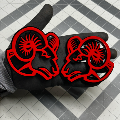 Angry Ram Head Car Badge Fender Emblems – Custom Car Badge Fits RAM