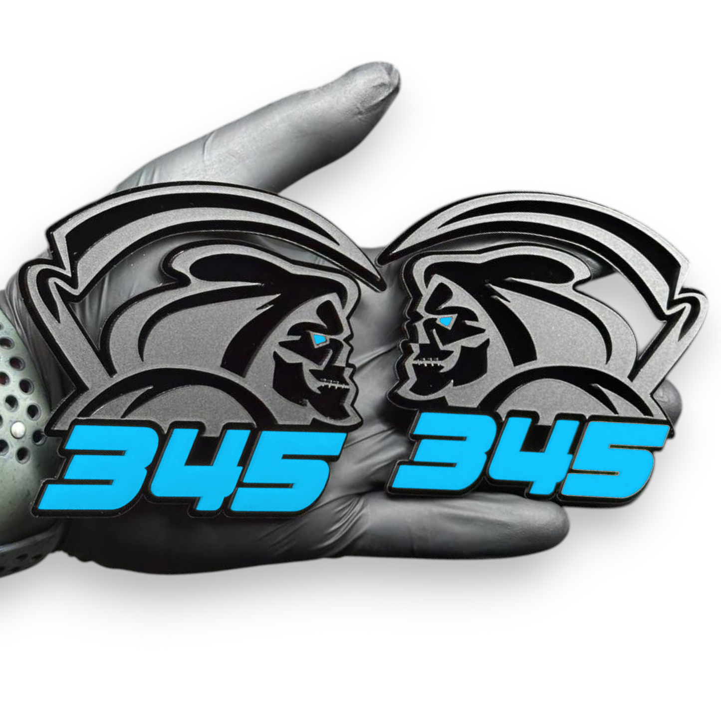 Reaper 345 emblem on GMC Sierra tailgate